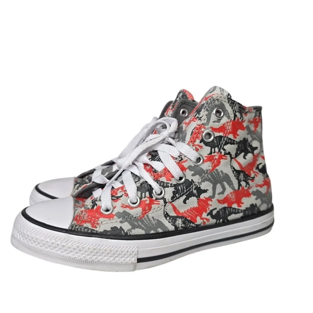 Converse Kids 2 All-Star High-Top Sneakers Dino Daze Orange Gray‎ Black